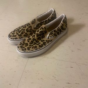 Women’s size 10 cheetah print Vans. WORN TWICE